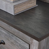 Bronyan Dark Gray Nightstand drawer glide detail