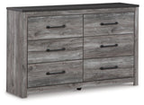 Bronyan Dark Gray Dresser angled closed drawers
