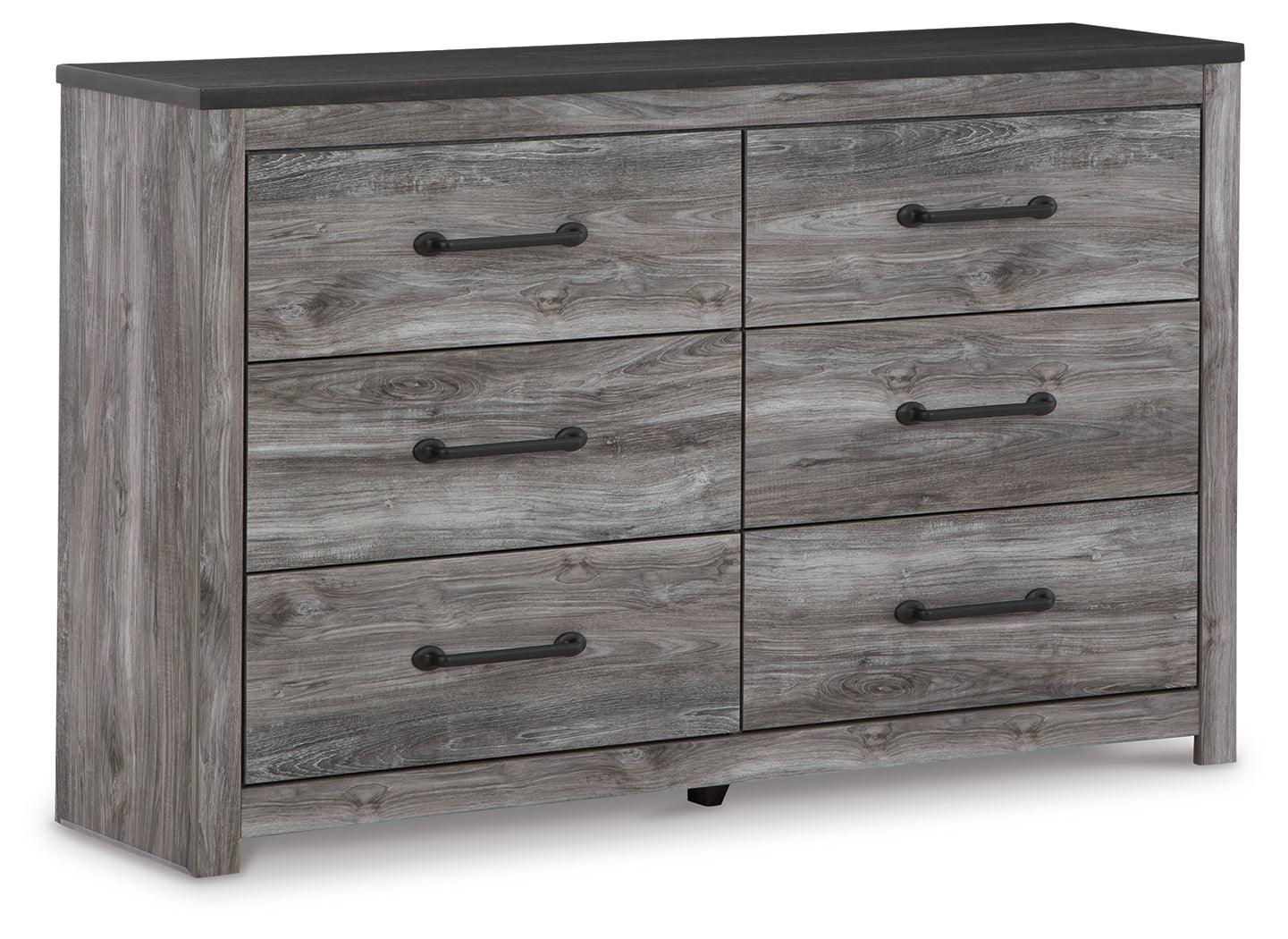 Bronyan Dark Gray Dresser angled closed drawers