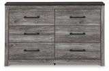 Bronyan Dark Gray Dresser head-on view