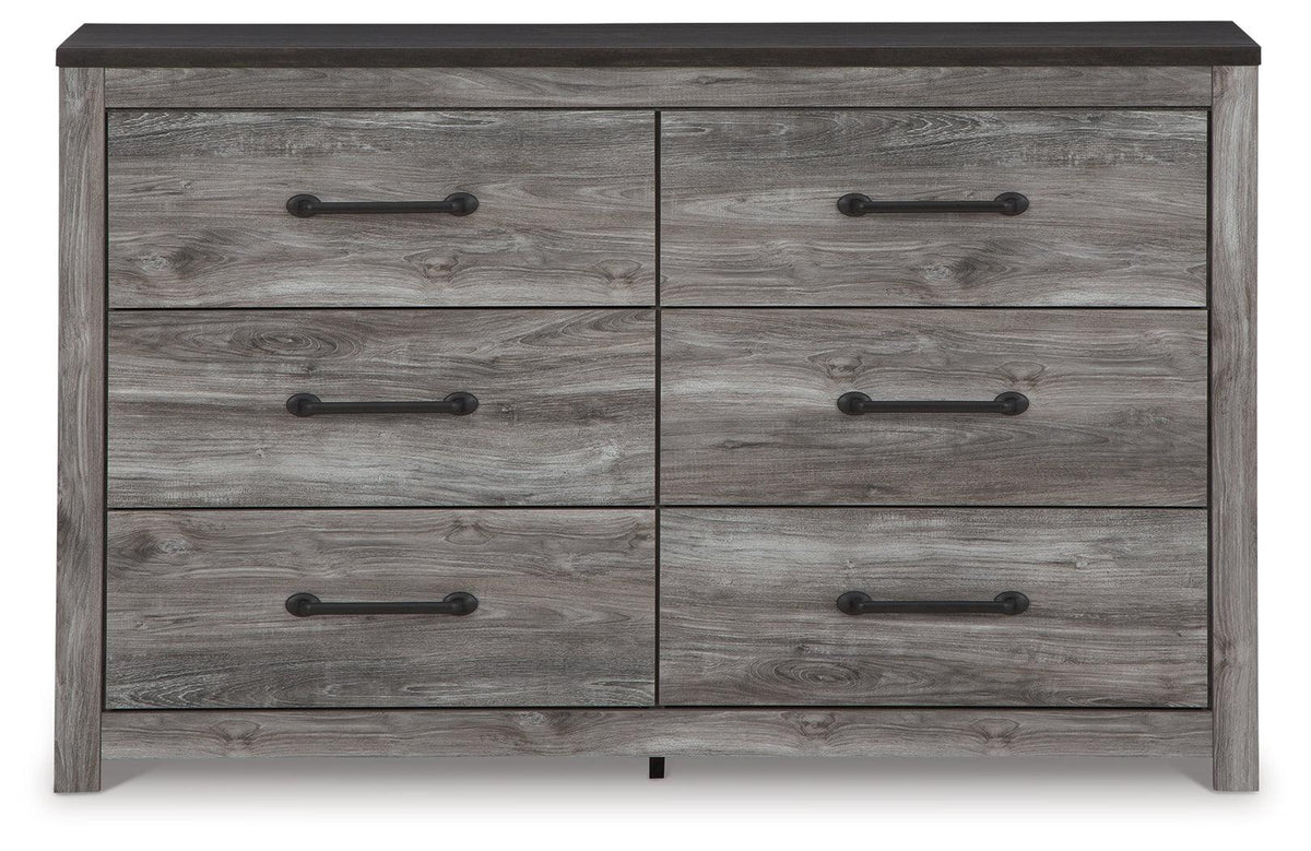 Bronyan Dark Gray Dresser head-on view