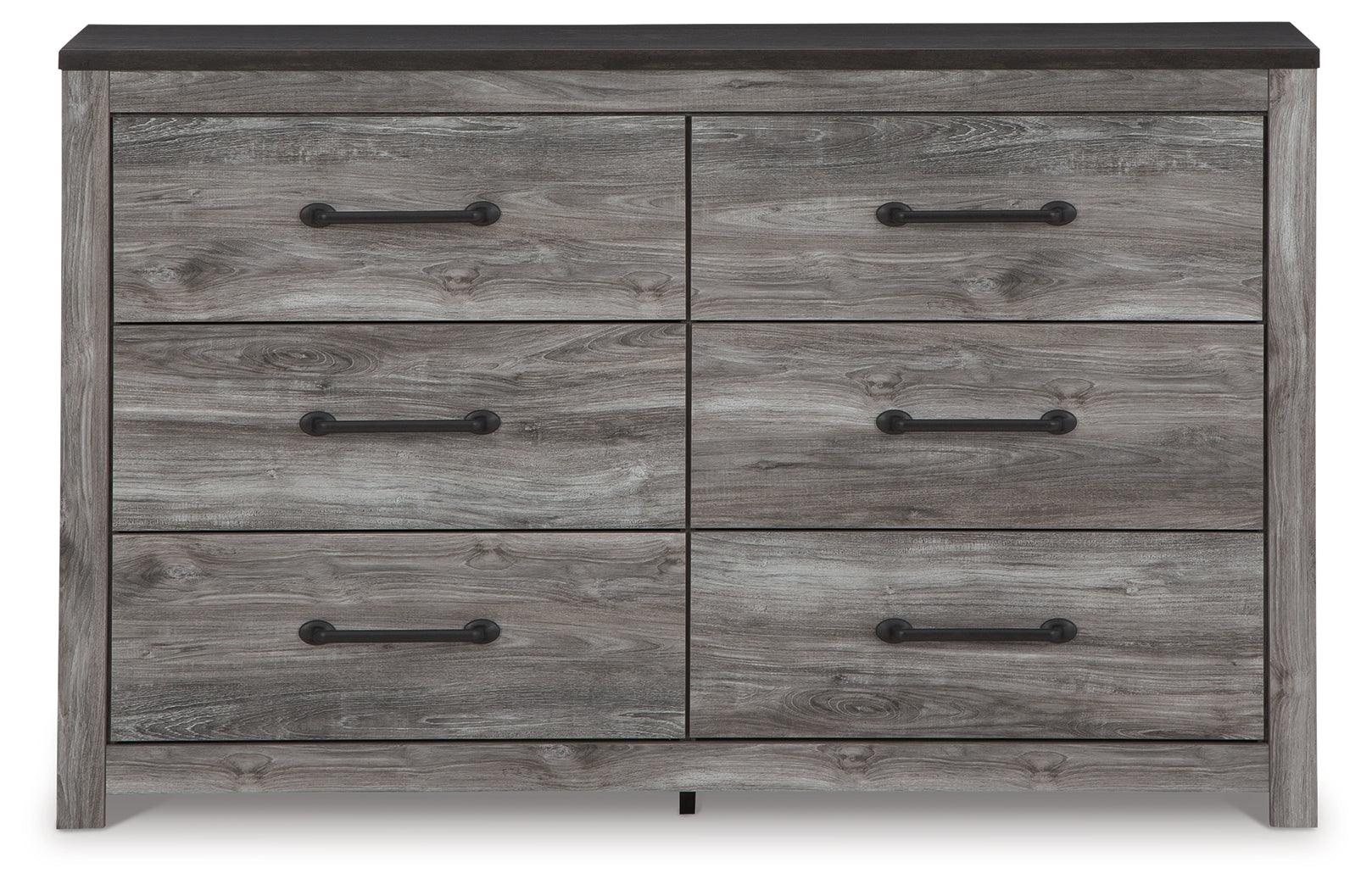 Bronyan Dark Gray Dresser head-on view