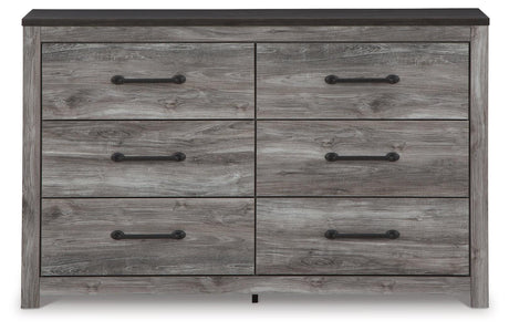 Bronyan Dark Gray Dresser head-on view