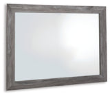 Bronyan Dark Gray Bedroom Mirror angled side view highlighting texture and finish