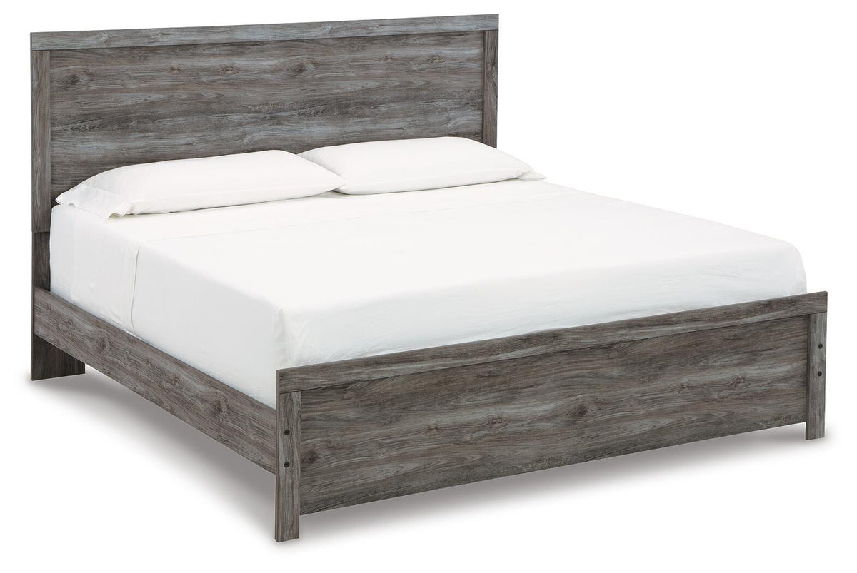 Bronyan Dark Gray Panel Bedroom Set angled view
