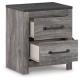 Bronyan Dark Gray Nightstand front view