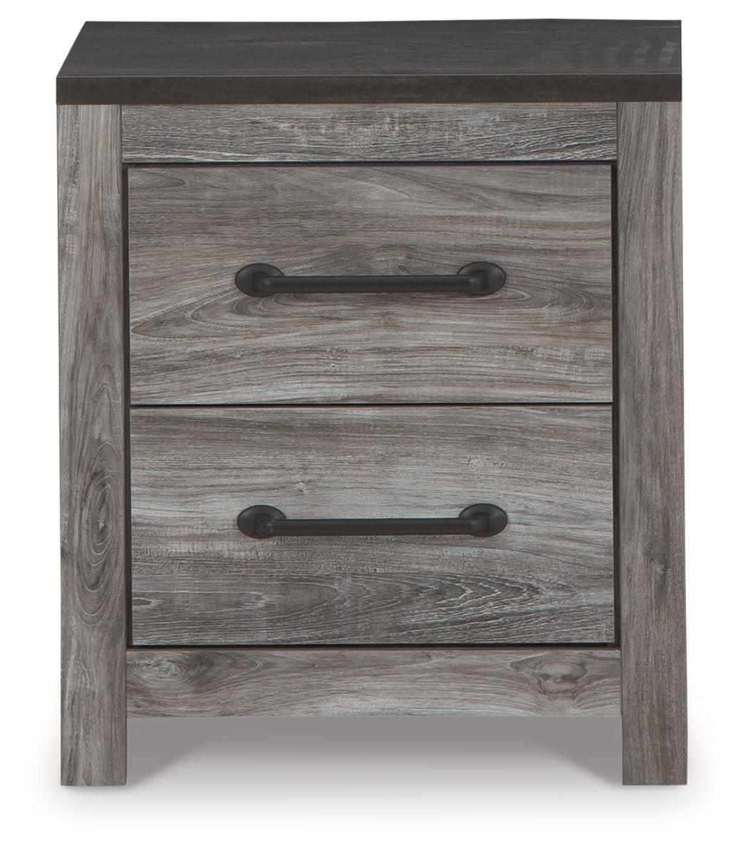 Bronyan Dark Gray Nightstand side profile