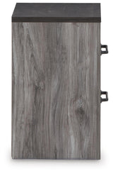 Bronyan Dark Gray Nightstand top surface close-up