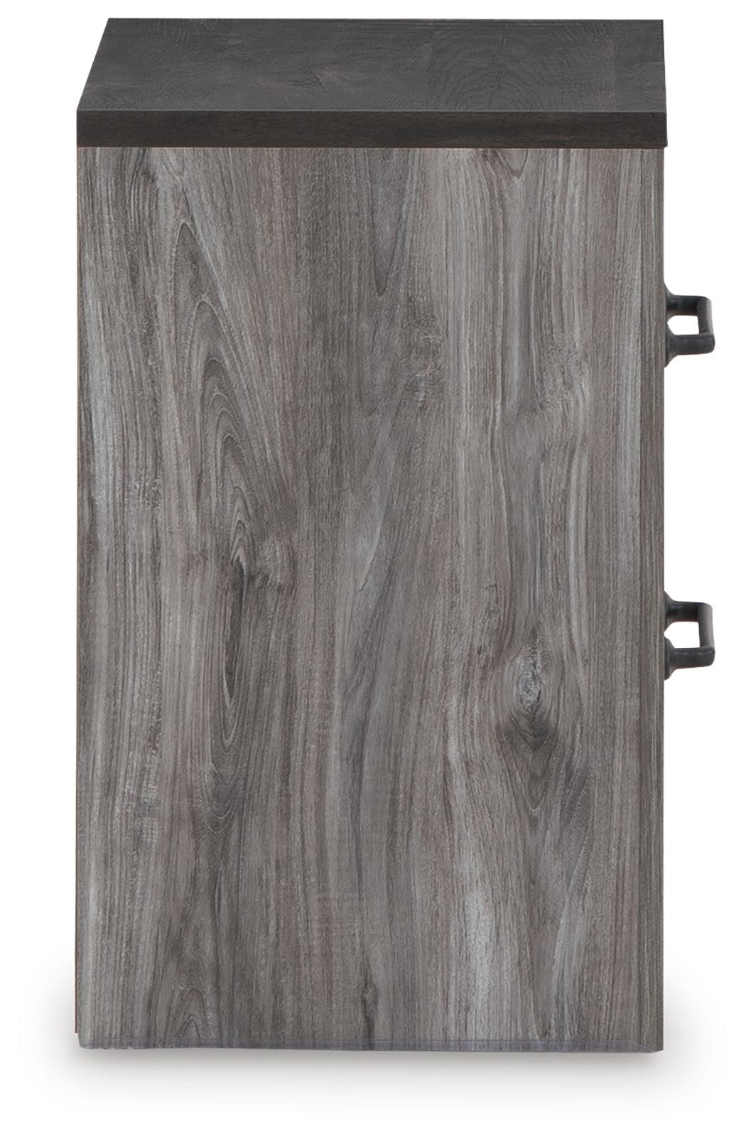 Bronyan Dark Gray Nightstand top surface close-up