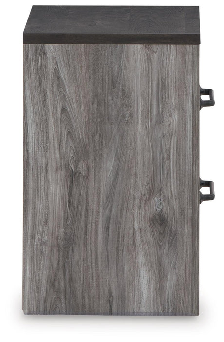 Bronyan Dark Gray Nightstand top surface close-up