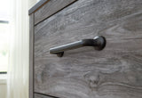 Bronyan Dark Gray Dresser handle close-up