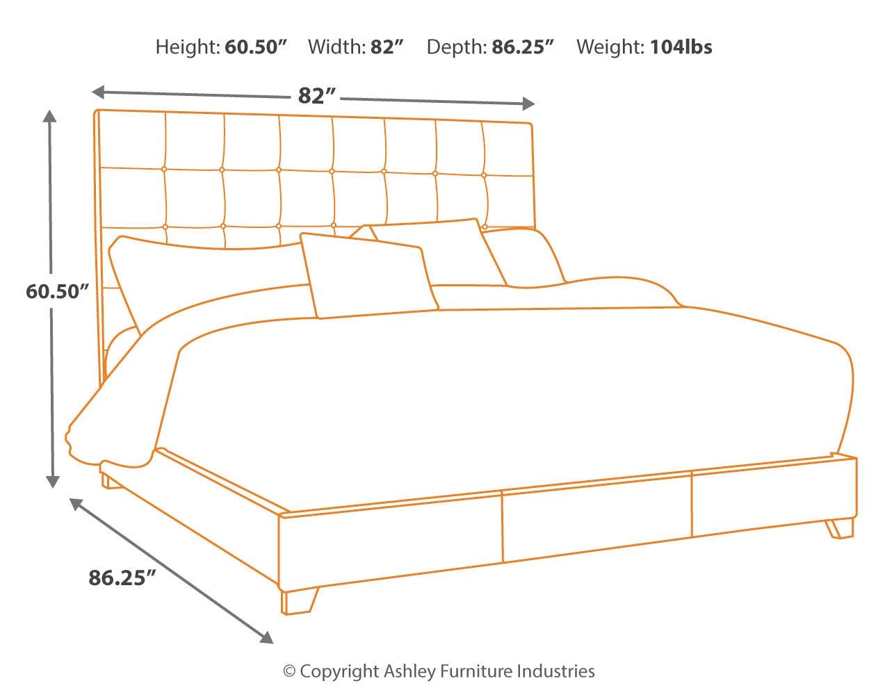 Fabric swatch for Dolante Beige Upholstered Bed in beige