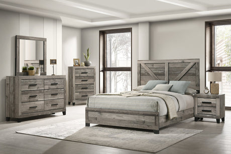 Balo Gray Chest front view showing five drawers