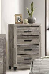 Balo Gray Chest - 5-Drawer Storage Chest in Grey Finish