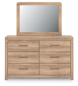 Kinlanni Tan Upholstered Platform Bedroom Set view 10