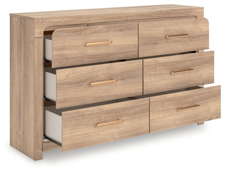 Kinlanni Dresser drawer open showing smooth glide and lining