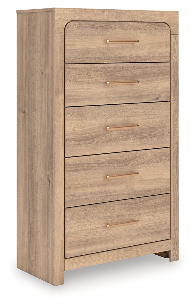 Kinlanni Chest of Drawers angled side view