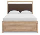 Kinlanni Tan Upholstered Platform Bedroom Set view 3