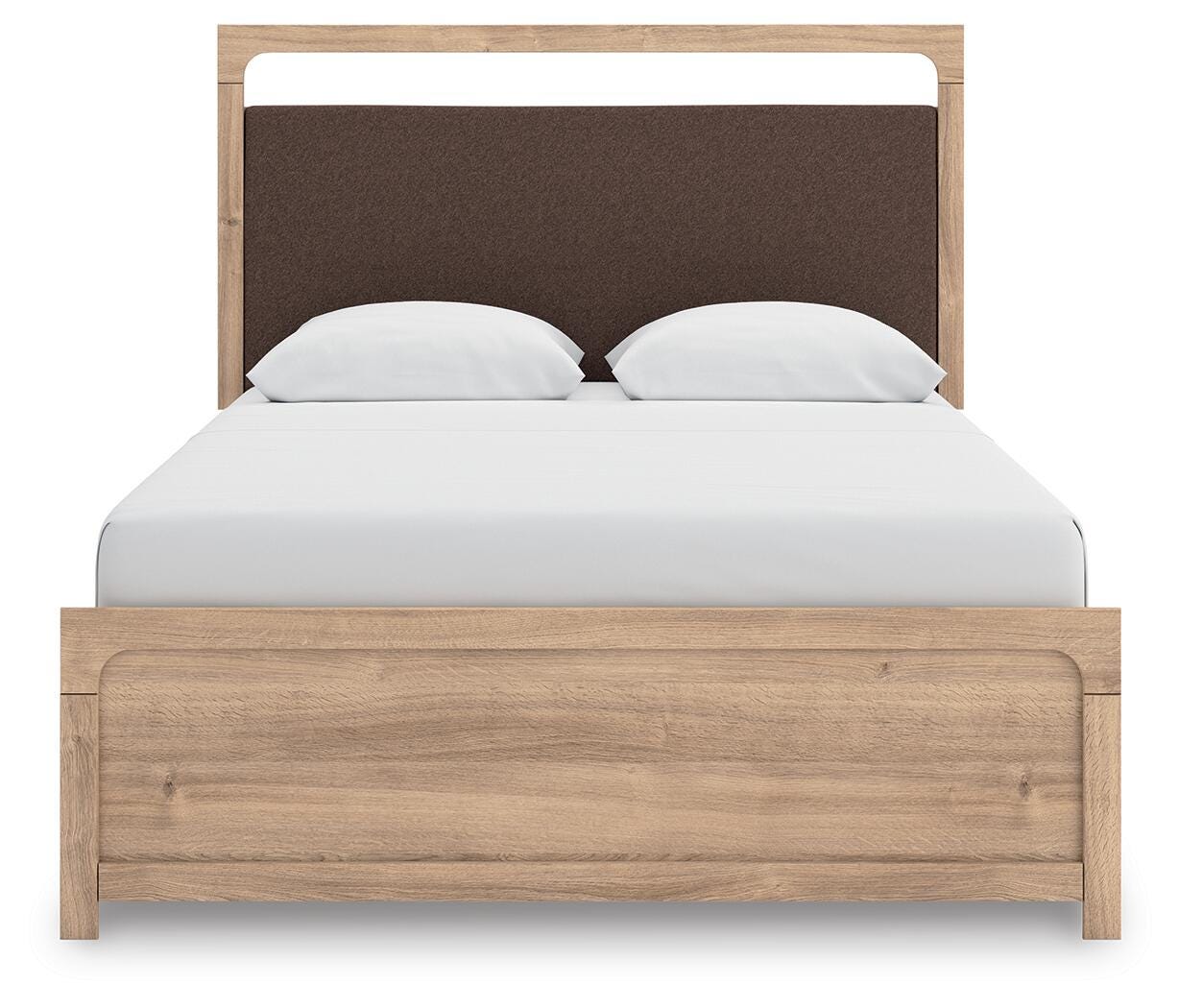 Kinlanni Tan Upholstered Platform Bedroom Set view 3