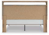 Kinlanni king upholstered platform bed rear view