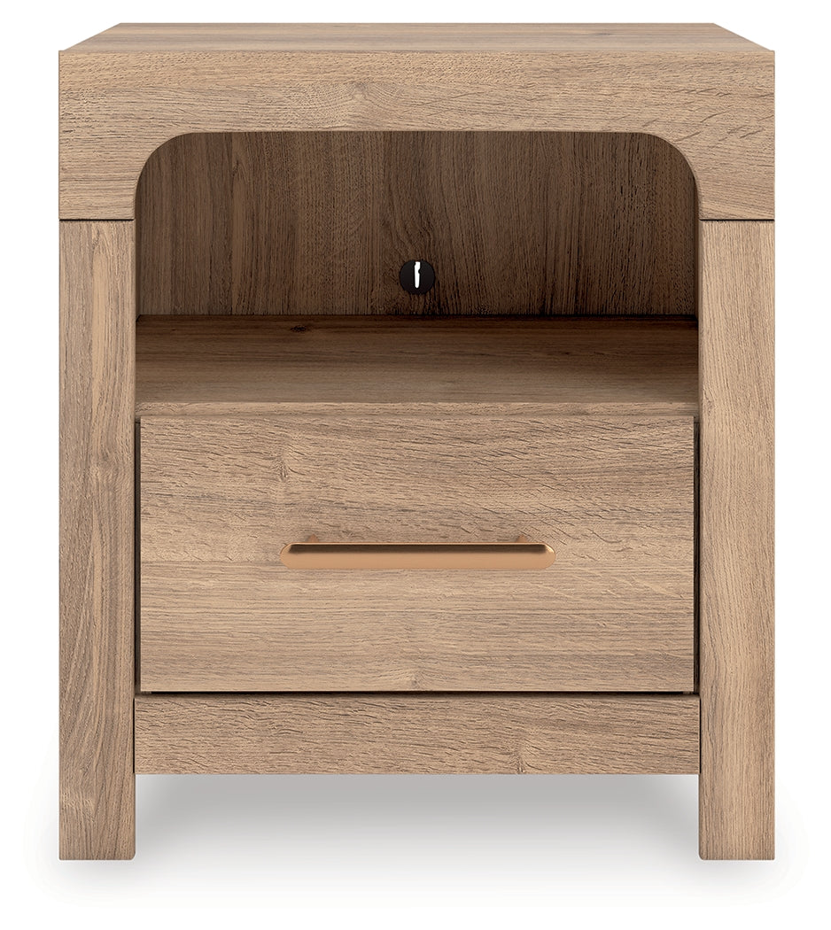 Direct front view of nightstand