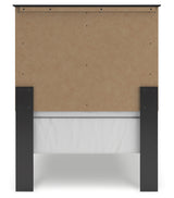 Maribel Black Twin Panel Bed detail on headboard