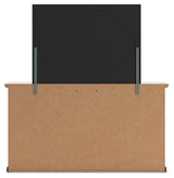 Maribel Black Dresser and Mirror side profile