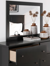 Maribel Black Dresser and Mirror angled view