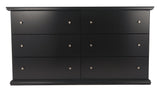 Maribel Black Dresser full view with scalloped top