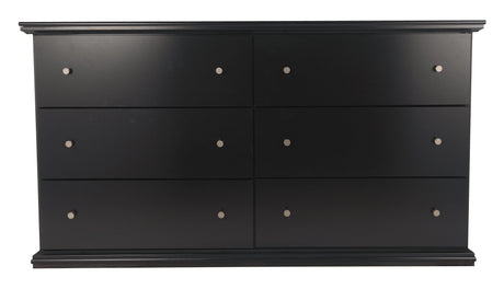 Maribel Black Dresser full view with scalloped top