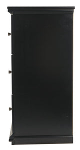 Side view of Maribel Black Dresser