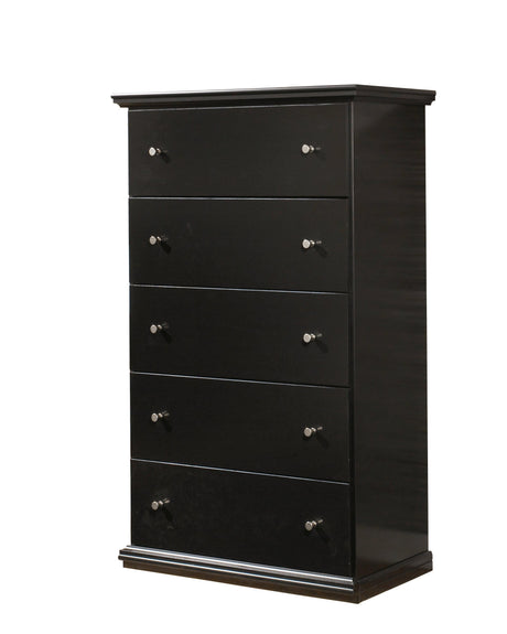 Maribel Black Chest of Drawers top view