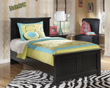 Maribel Black Twin Panel Bed side profile