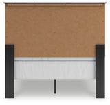 Maribel Black Full Panel Bed angled alternate side view