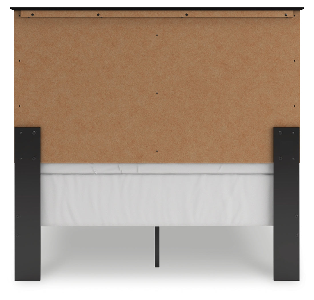 Maribel Black Full Panel Bed angled alternate side view