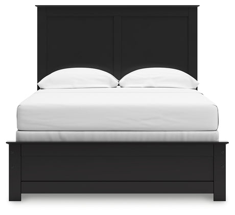 Maribel Black Full Panel Bed back view