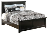 Maribel Black King Panel Bed front angle Ella Furniture