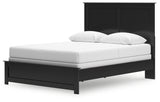 Maribel Black Queen Panel Bed Side Profile