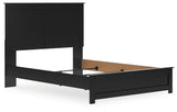 Maribel Black Queen Panel Bed Close-up of Headboard