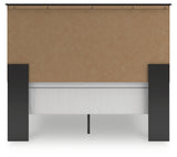 Maribel Black Queen Panel Bed Side Angle