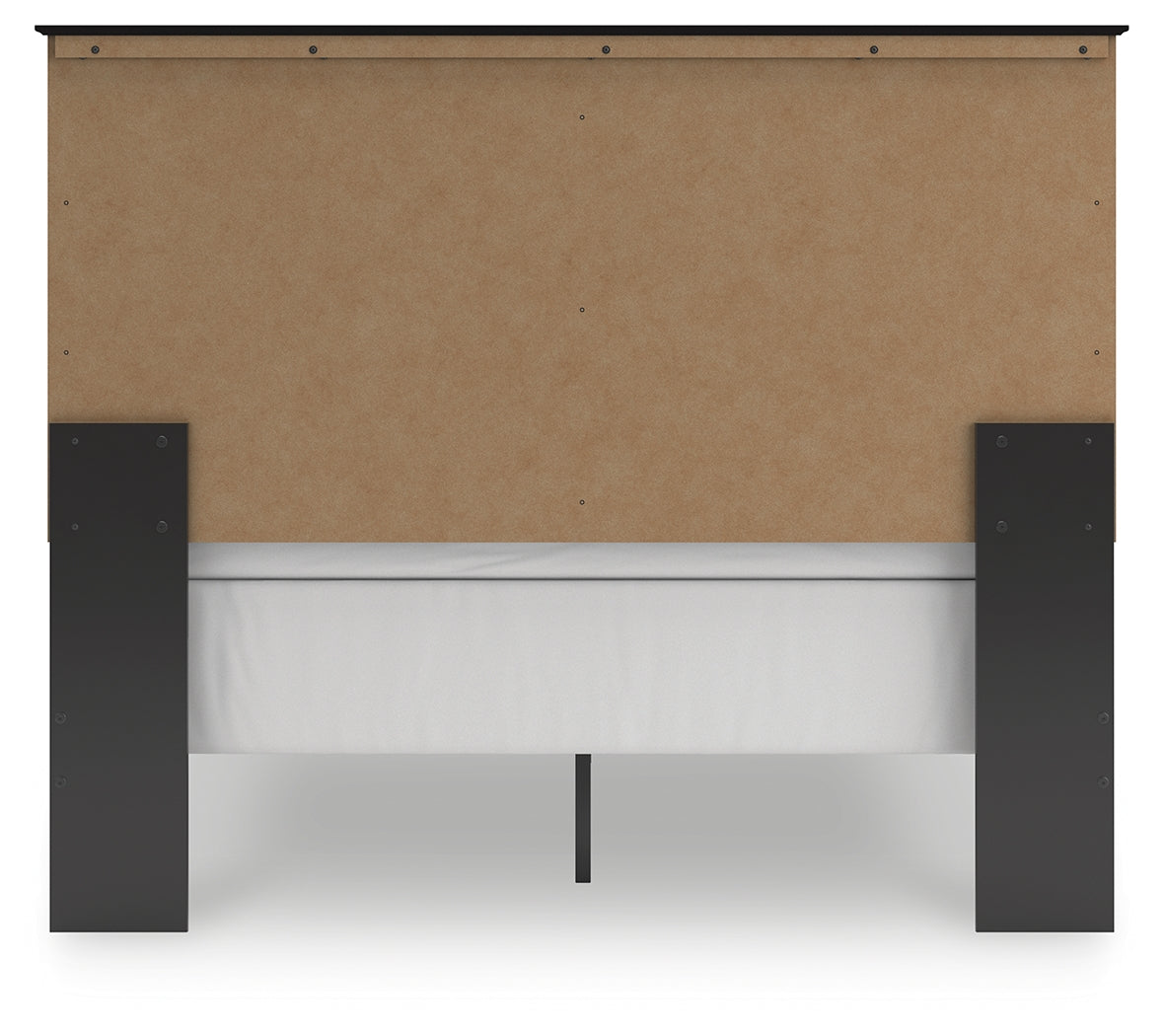 Maribel Black Queen Panel Bed Side Angle