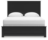 Maribel Black Queen Panel Bed Back View