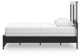 Maribel Black Queen Panel Bed Detail of Footboard