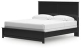 Maribel Black King Panel Bed side profile