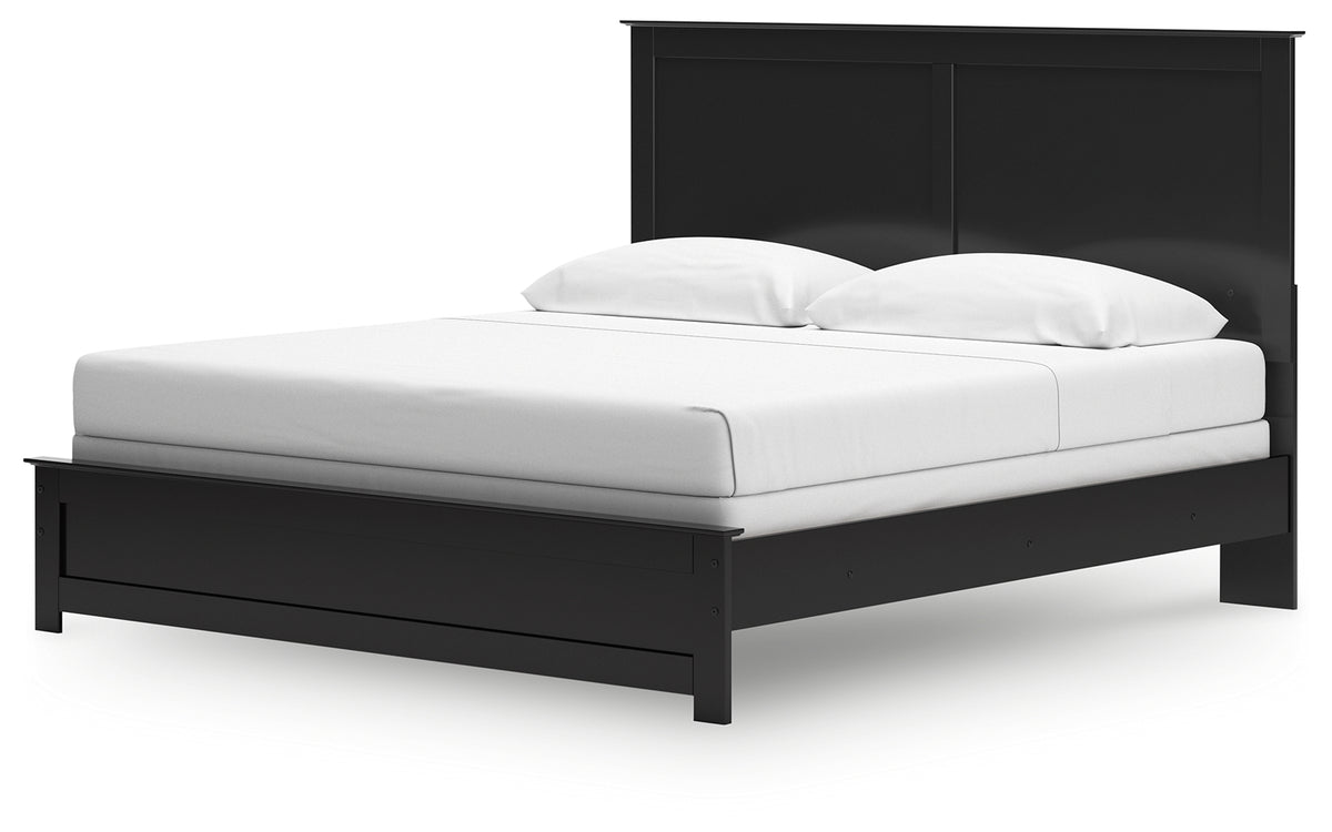 Maribel Black King Panel Bed side profile