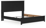 Maribel Black King Panel Bed footboard detail