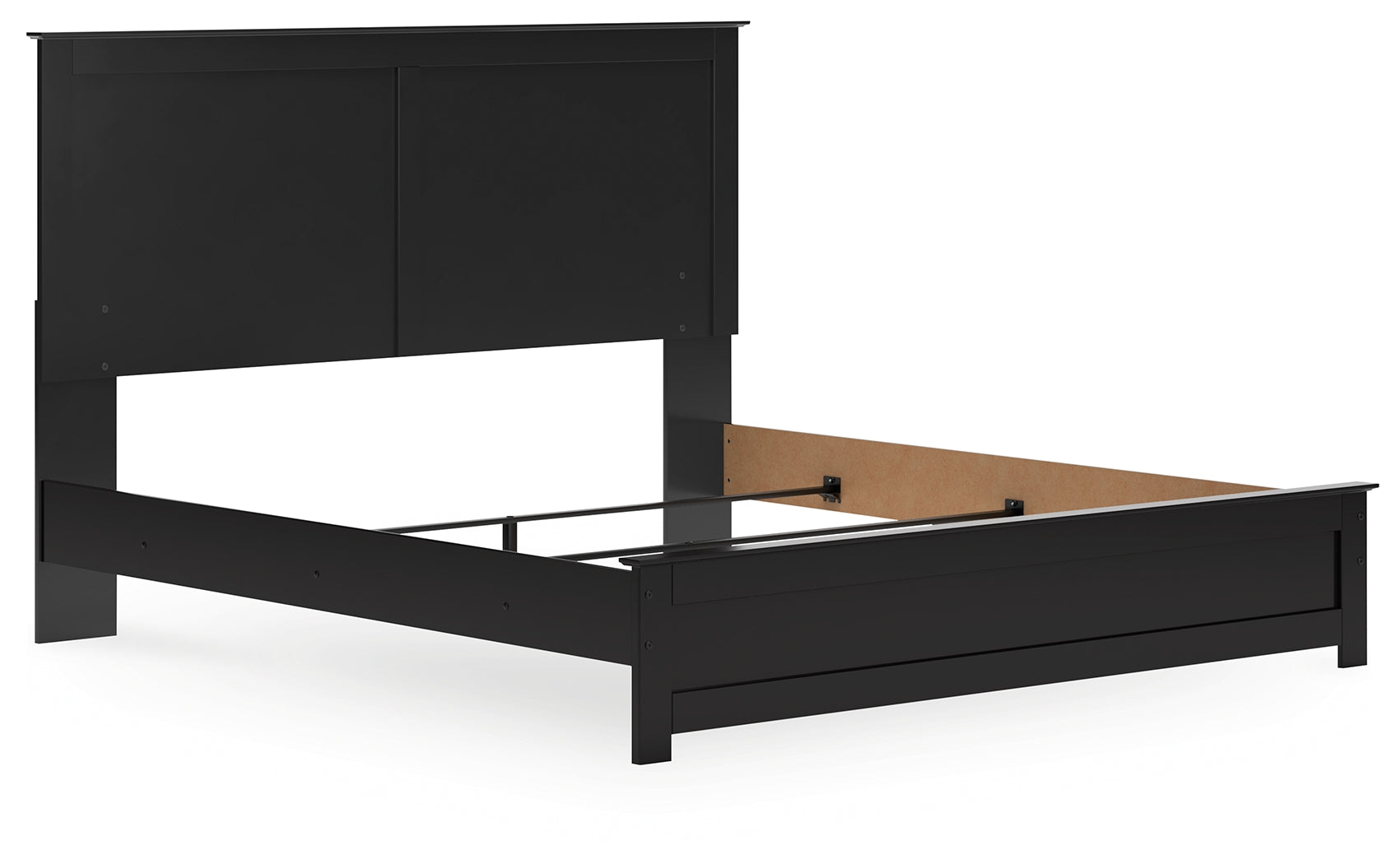 Maribel Black King Panel Bed footboard detail