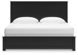 Maribel Black King Panel Bed back view