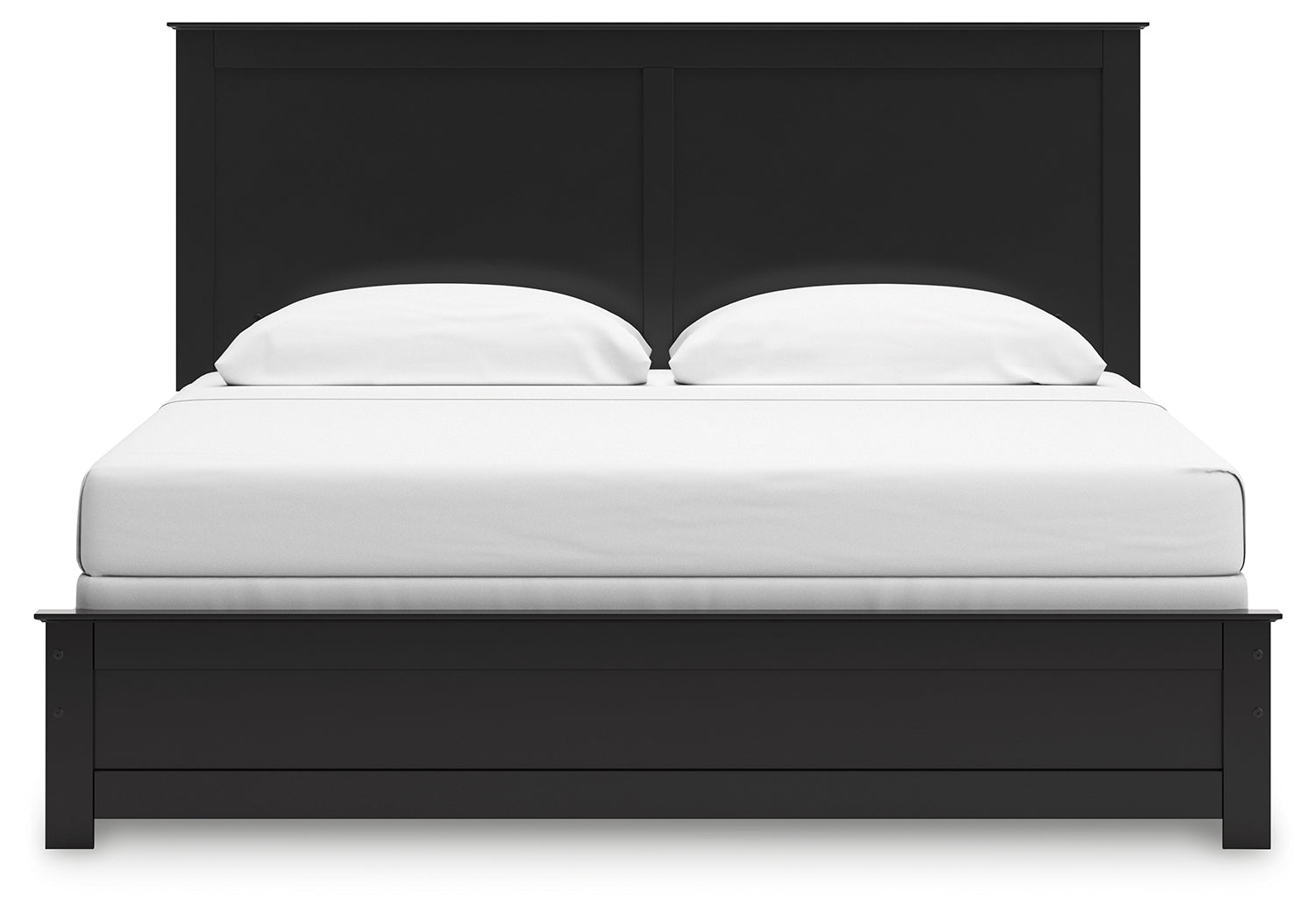 Maribel Black King Panel Bed back view