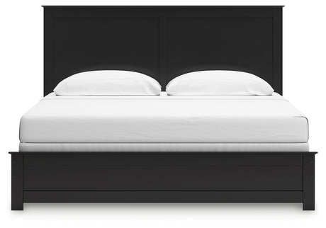Maribel Black King Panel Bed back view
